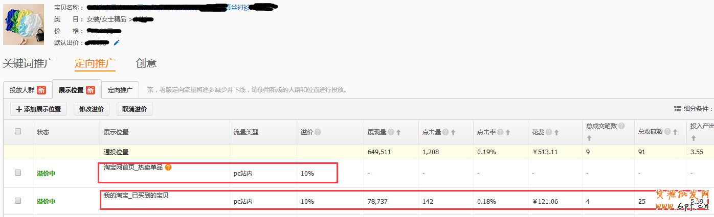 直通車定向推廣