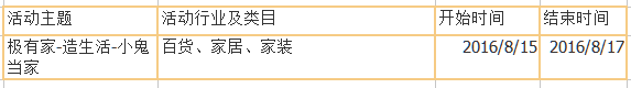 淘寶8月官方營銷活動匯總